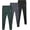 Black/Forest/Charcoal, variant on iXtreme Boys' Jogger Pants - 3 Pack Active Performance Tricot Jogger Sweatpants for Boys (8-18)