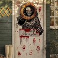 thumbnail image 3 of Calcomanías de pared de Halloween Decoración aterradora de Halloween Silueta de bruja Calcomanías de pared de calavera sangrienta Calcomanías de pared de arte zombie de Halloween aterradoras, 3 of 5