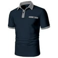 thumbnail image 4 of Sngxgn Men's Short-Sleeve Polo Shirt(Navy,S), 4 of 4
