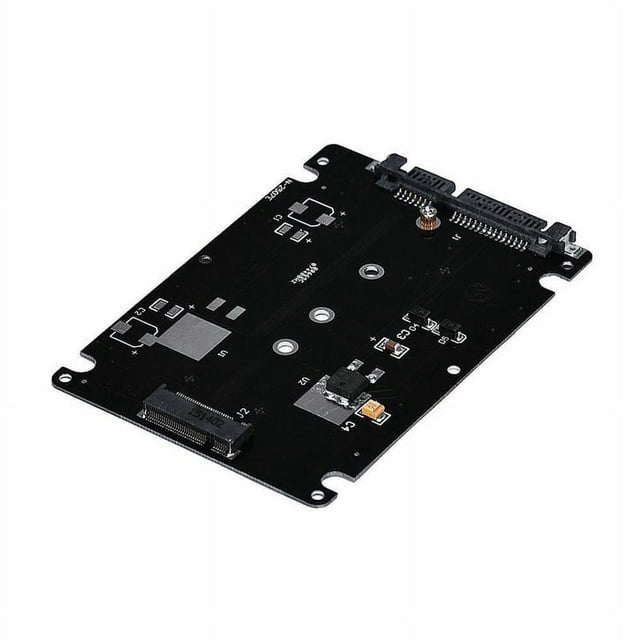 2X Black B M Key Socket 2 M.2 NGFF (SATA) SSD to 2.5 SATA Adapter Card with Case