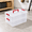 Red, variant on Blue 2 Layer Stack & Carry Plastic Multipurpose Portable Storage Organizer Box