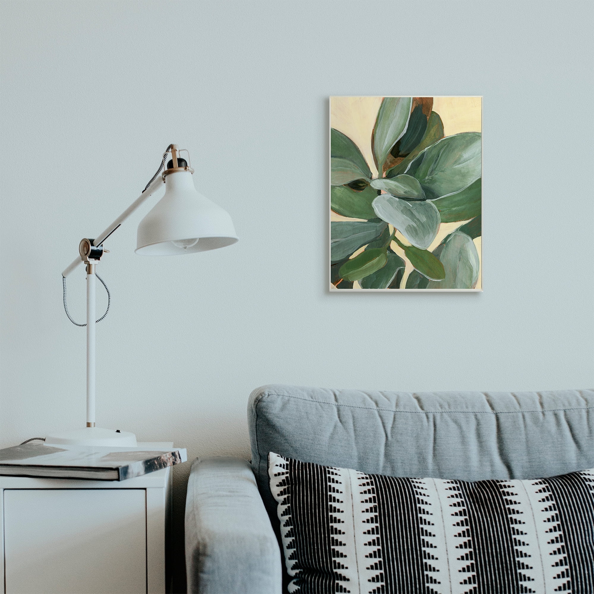 Stupell Industries Potted Plant Study Full Green Leaves Wall Plaque, 13 x 19, Design by Annie Warren