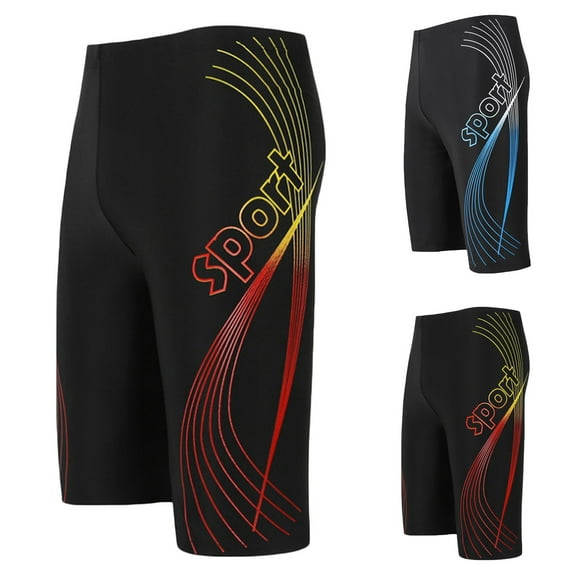 Luxalzxs Swim Jammers for Men Athletic Compression Training Swimsuit Quick Dry Durable Chlorine Resistant Swim Shorts High Stretch Softness Swimwear