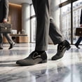 thumbnail image 4 of Men's Breathable Mesh Oxford Shoes - Pointed Toe Formal Oxfords with Gold Accent for Business & Events, 4 of 6