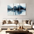 thumbnail image 2 of Elephant Stock Mystic Horizon I Wall Art - Horizontal Multi Panel Canvas - Living Room Wall Decor - Abstract Multi Panel - Black And Blue Decor By Annie Warren - 74" x 48", 2 of 8