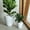 White, variant on HQZX-2-Pack Smart Self-watering Flowerpots for Indoor and Outdoor Use-ABS Material-Dark Brown