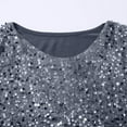 thumbnail image 6 of Girls Sequin Tops Long Sleeve Glitter Sparkly Party Blouse Loose Casual Round Neck Dressy Tops for Evening Party Fall Clothes, 6 of 6