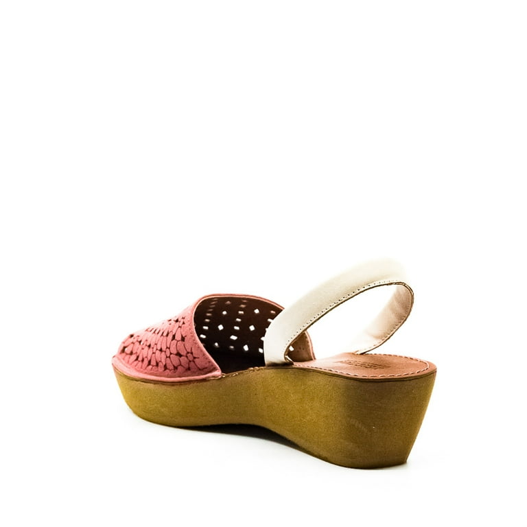 Reaction Kenneth Cole Fine Glass Wedge Sandals Pink Size