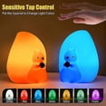 thumbnail image 2 of Squirrel Kids Night Light, Cute Silicone Baby Night Light with Touch Control, Squishy Portable Rechargeable Led Animal Nusery Lamp for Toddlers Room, 2 of 5