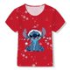 thumbnail image 1 of Lilo de Disney & Stitch niños verano camiseta niñas niños gráfico Tee dibujos animados Anime Tops Boutique niños Stitch ropa Short140 Gao Jinjia LED, 1 of 2