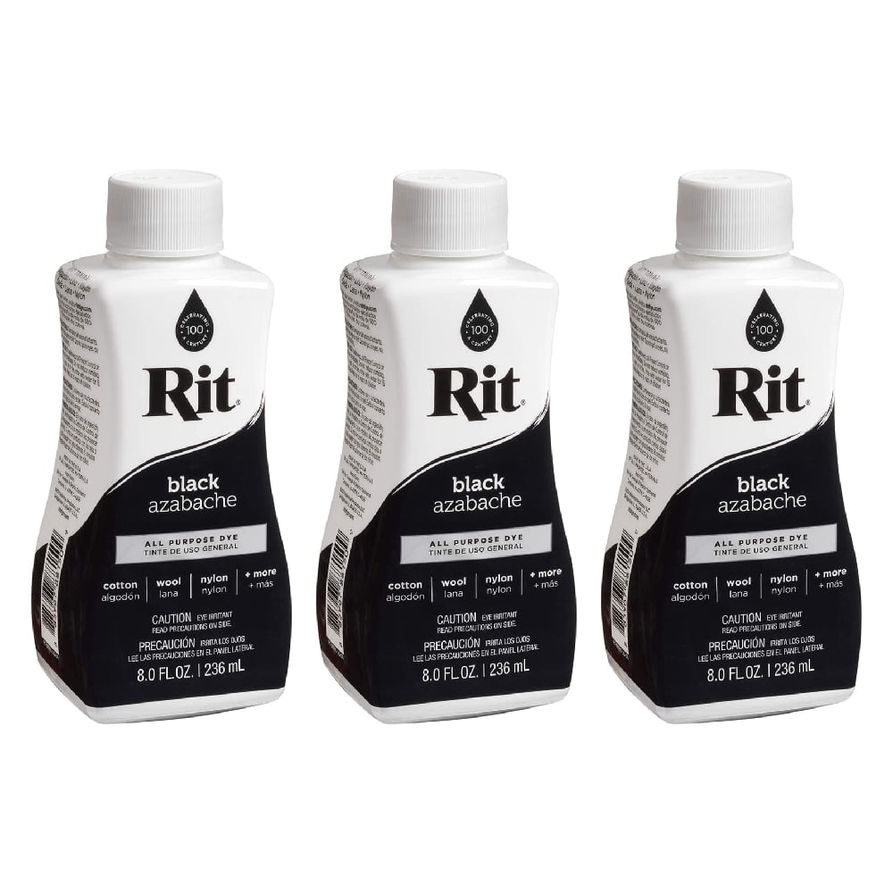 Rit All Purpose Liquid Dye 8 oz Black, 3 Pack