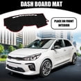 thumbnail image 2 of Cubierta de tablero de ofertas únicas, tapete antideslizante para consola central del automóvil para Kia Rio 2011-2014, poliéster negro y rojo, 1 pieza, 2 of 7
