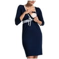thumbnail image 1 of Tranfacy Robe de Maternité à Manches Courtes pour Femmes, Robe d'Allaitement de Maternité, Robe de Maternité d'Allaitement à Manches Courtes à Col Rond, Robe d'Accouchement pour l'Allaitement, 1 of 3