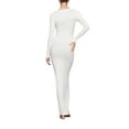 thumbnail image 3 of Qiylii Women Long Sleeve Bodycon Maxi Dresses Stretch Slim Fit Sexy Soft Square Neck Lounge Dress, 3 of 5
