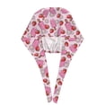 thumbnail image 3 of Kdxio Strawberry Popsicle Pattern Turban Hat for Women Men Comfortable Adjustable Cleaning Working Cap with Sweatband, 3 of 8