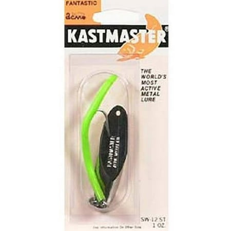 UPC: 0048515120240 | Acme Tackle Kastmaster Tube Tail Fishing Lure Spoon Chrome Flo Green 1 oz.