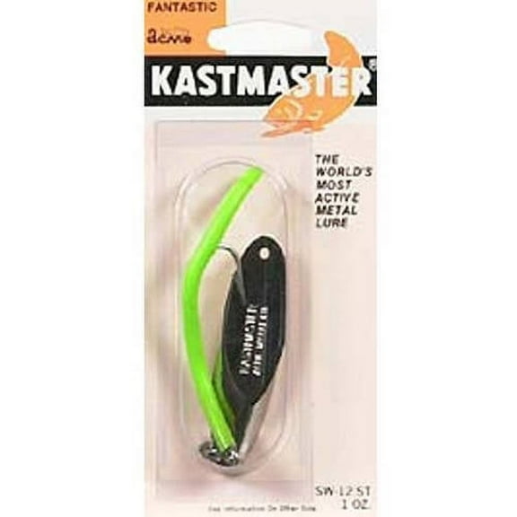 Acme Tackle Kastmaster Tube Tail Fishing Lure Spoon Chrome Flo Green 1 oz.