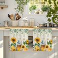 thumbnail image 4 of Sunflowers Kitchen Towels Set of 4, Floral Green Leaves Bees Watercolor Absorbent Dish Towels for Kitchen, Microfiber Hand Towel, Quick Drying Tea Towel for Cleaning Decorative Dishcloths, 4 of 7