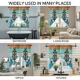 thumbnail image 3 of Nautical Anchor Swag Curtains for Kitchen/Bedroom/Living Room, Retro Blue Brown Wooden Boards Farmhouse Scalloped Curtains 63 Inch Long, Window Swag Topper Curtains Valances 2 Panels Set 36"x63", 3 of 8