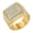 Gold, variant on Men's Stainless Steel Hip Hop Luxury Full CZ Personalized Ring Gold Plated Size 12