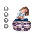 thumbnail image 2 of Aztec Storage Toy Bag Chair, Aboriginal and Geometric Silhouettes with Dots, Stuffed Animal Organizer Washable Bag, Large Size, Champagne Dark Purple, by Ambesonne, 2 of 3