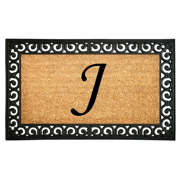 Gabriel Monogram Doormat, 18" x 30" (Letter J)