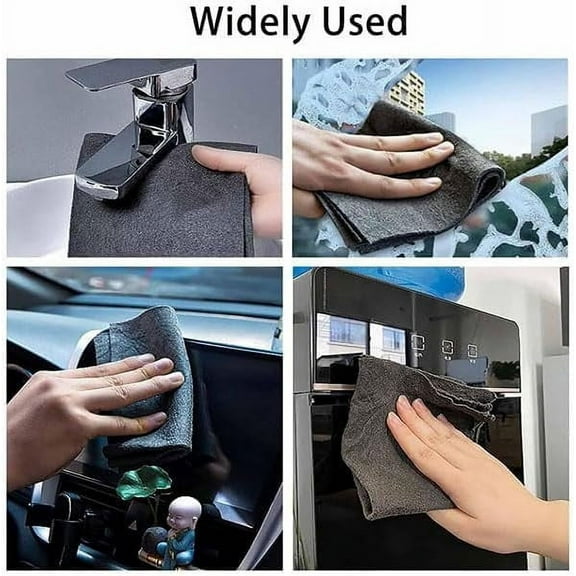 3 Pieces Magic Fiber Absorbent Cleaning Cloth For Glass And Windows 30X30Cm Size Microfiber Material Streak Free Cleaning