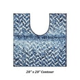 thumbnail image 2 of Better Trends U Shape Contour 20” x 20” Bath Rug Mat Non-Slip Micro Polyester Bath Rugs for Bathroom Floor, Shower, Tub, Toilet Casablanca Collection - (Blue), 2 of 5