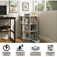 thumbnail image 5 of ALISENED 3-Tier Corner Cabinet Storage with USB Ports and Outlets,Corner Cube Storage Organizer for Small Spaces,Wooden Cubby Bookshelf with 9 Cubes for Playroom, Bedroom and Living Room (Black), 5 of 8