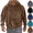 Brown, variant on Frnrwgo Men's Hoodie Double-Sided Fleece Loose Fit Winter Casual Pullover with Kangaroo Pocket