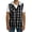 Dark Gray, variant on Mens Sleeveless Fannel Shirt Casual Cotton Plaid Vest Hoodies Yellow,2XL
