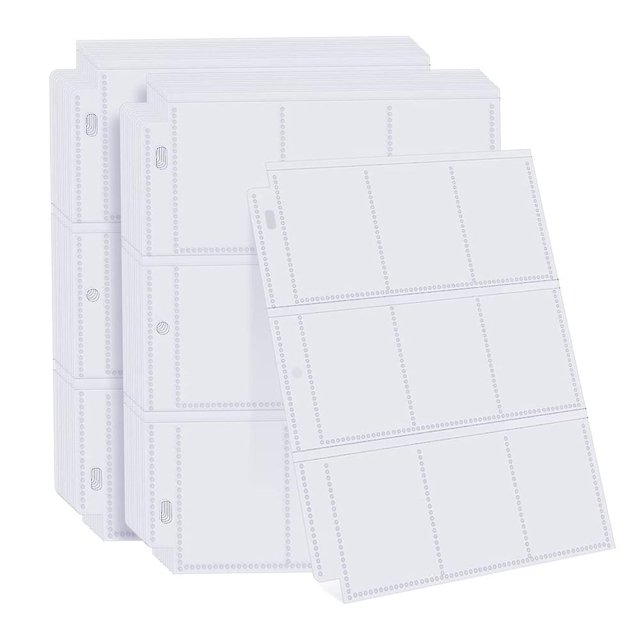 50 pack 9 de almacenamiento de la tarjeta de intercambio de bolsillo Álbum Páginas Fit 3 Ring Binder Afortunado Sencillez