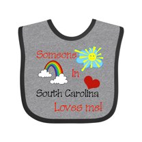 Inktastic Someone in South Carolina Loves Me Boys or Girls Baby Bib