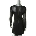 thumbnail image 4 of Finity Womens Ponte Mixed Media Evening Dress Black 2, 4 of 4