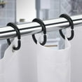 thumbnail image 3 of 12pcs Plastic Clear C Type Bathroom Shower Curtain Liner Hook Hooks Rings, 3 of 5