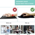 thumbnail image 2 of Mouse Pad with Wrist Support, Ergonomic Mouse Pad with Memory Foam Wrist Rest Cushion, Non-Slip Rubber Base Gaming Mice Pad for Home Office Computer Laptop, Navy Blue, 2 of 14