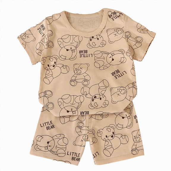 UAYOTSE Baby Boy Summer Outfits 6 12 18 24 Months 2T 3T 4T Toddler Boys Summer Clothes Short Sleeve Bus T-Shirt Shorts 2Pcs Set,Sizes 3-4 Years