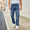 thumbnail image 6 of DDAPJ pyju Men's Baggy Jeans Y2K Vintage Wide Leg Denim Pants Hip Hop Skater Jeans Loose Fit Trousers 2000s Streetwear Blue L, 6 of 7
