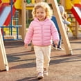 thumbnail image 3 of PatPat Baby Coat Toddler Boys Girls Winter Jackets Stylish 3D Ear Print Outerwear Solid Hooded Coats, Pink, 12-18 Months, 3 of 12