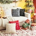 thumbnail image 6 of Soft Faux Fur Fuzzy Cute Decorative Throw Pillows Covers with Snowflake Glitter Printed Pillowcases for Christmas Decor Home Bed Room Sofa Chair Couch, 6 of 6
