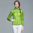thumbnail image 3 of Chaqueta corta de talla grande para mujer, chaqueta ajustada con cuello levantado, moda de invierno, 3 of 5