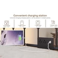thumbnail image 6 of EastVita Twin Daybed with Trundle - Day Bed with Charging Station and LED Lights - Metal Sofa Bed Frame for Living Room Bedroom Guest Room Apartment Small Spaces - Black, 6 of 7