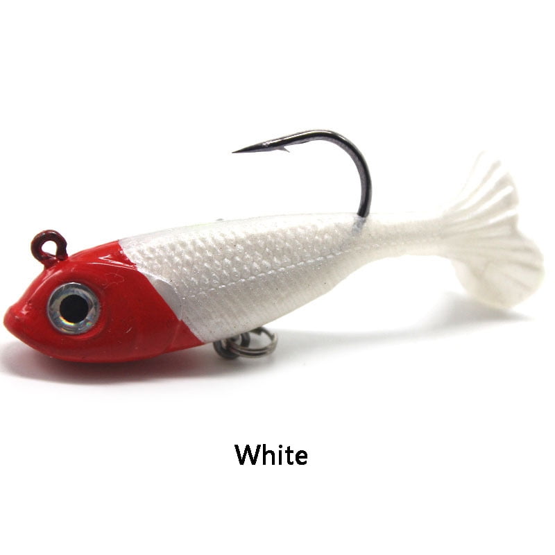 Goture 1pc Jig Head Fishing Soft Plastic Lures With Hook Sinking