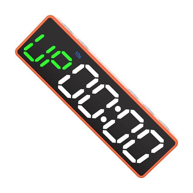 sweethay Reloj magnético del gimnasio del contador de tiempo del intervalo de encargo del ABS para los relojes del gimnasio del gimnasio en Electrónica marco naranja Fuente verde y blanca.