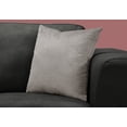thumbnail image 2 of Pillows 18 X 18 Square Accent Sofa Couch Bedroom Polyester Grey, 2 of 3