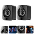 thumbnail image 4 of Miangastore 2 Pcs Usb Portable Computer Rgb Subwoofer Speakers Mobile Home Office Speakers (Black), 4 of 8