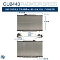 thumbnail image 2 of Spectra Premium CU2443 Automotive Radiator Fits select: 2002-2006 HONDA CR-V, 2003-2006 HONDA ELEMENT, 2 of 7