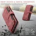 thumbnail image 6 of CaseMe Case for Samsung Galaxy S23 Wallet Case for Women Men, Fashion Durable PU Leather Magnetic Flip Lanyard Strap Wristlet Zipper Card Holder Wallet Phone Case for Samsung Galaxy S23 6.1-inch,Red, 6 of 11