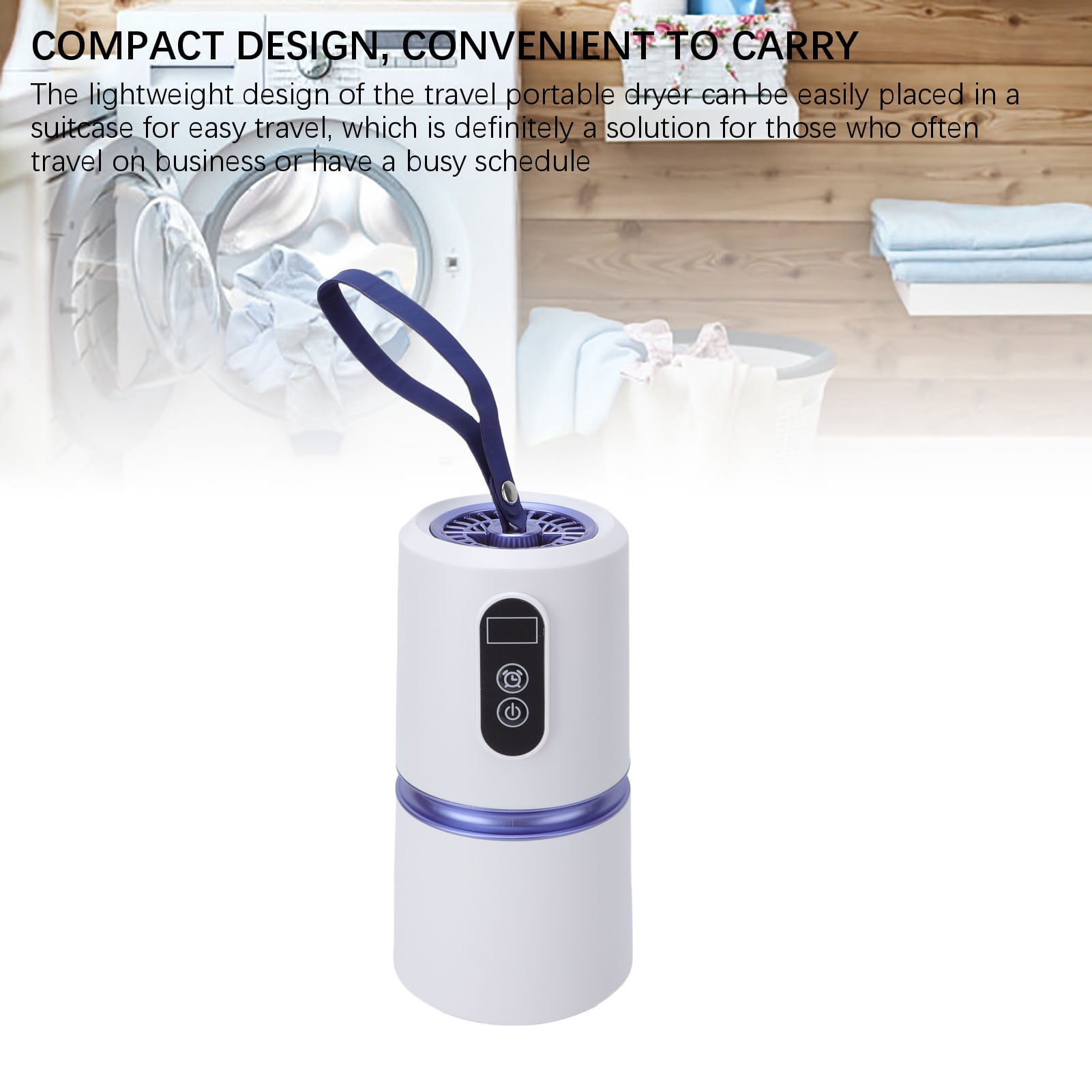 Rupoun High Speed Portable Clothes Dryer 200W Mini Drying Machine for Apartment Travel RV 3.35 x 6.54 inches / 8.5 x 16.6 cm US Plug 110V