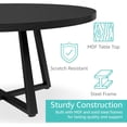 thumbnail image 6 of JEZWX Black Round Dining Table for 4–6 Person, 51 Inch Modern Circle Dining Table for Kitchen and Dining Room, Wooden Design for Small Spaces, 6 of 8